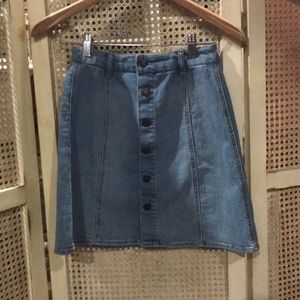 High-Waisted Denim Skirt